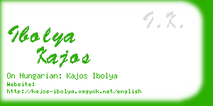 ibolya kajos business card